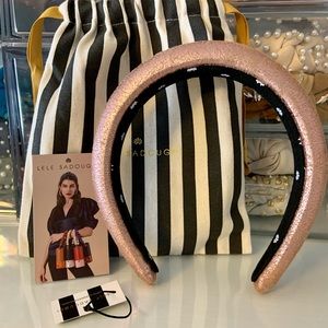 NWT Lele Sadoughi Rose Gold Padded Headband